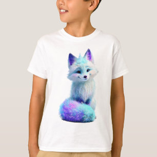 Sparkling Galactic Ice Fox Kids T-Shirt