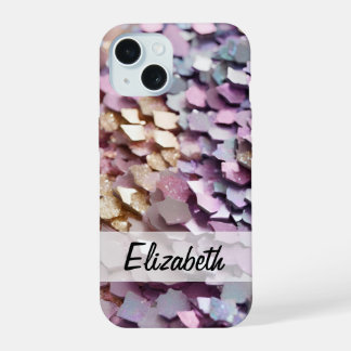 Sparkling Girly Pastel Glitter iPhone 15 Case