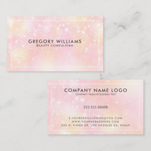Sparkling Girly Pink Background Business Card