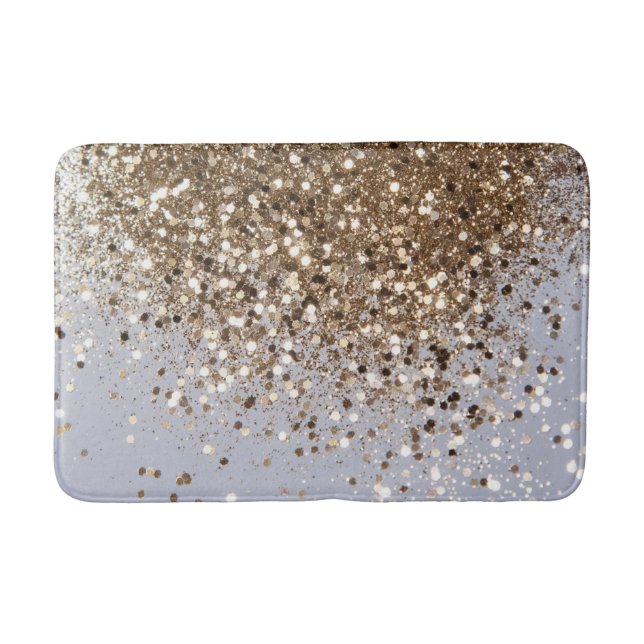 Sparkling Glam Gold Glitter Glam #1 Bath Mat (Front)