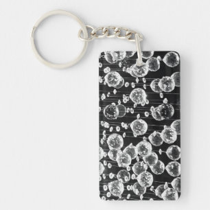 Sparkling Glass Ball Ornaments Photograph Key Ring