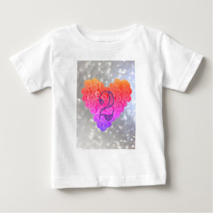 Sparkling Glitter Glamour Heart 2nd Birthday girl  Baby T-Shirt