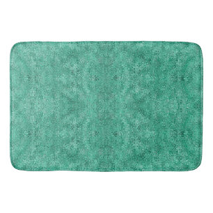 Sparkling glitter green pattern bath mat