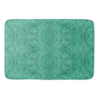 Sparkling glitter green pattern bath mat