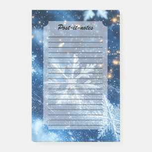 Sparkling Glitter Snowflakes Winter Christmas Post-it Notes