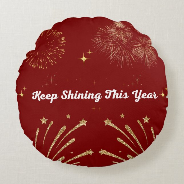 "Sparkling Glitter Style – Shiny & Glamorous Desig Round Cushion (Front)