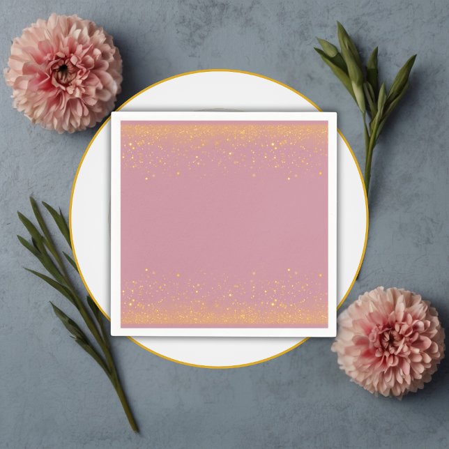 Sparkling Glitters Hot Air Balloon Baby Shower Napkin (Creator Uploaded)