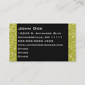 Sparkling Gold Border Business Card
