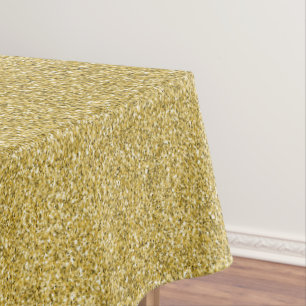 Sparkling Gold Glitter Glam   Tablecloth