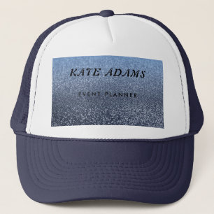 Sparkling Gold Marble Dark Navy Abstract  Trucker Hat