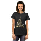 Sparkling gold merry Christmas tree