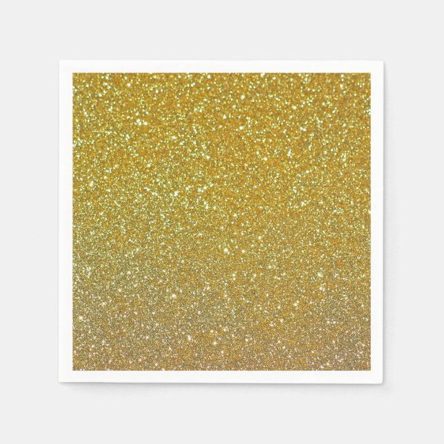 Sparkling Gold Paper Napkin (Front)