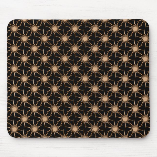 Sparkling Gold Swirling Suns Mousepad (Front)