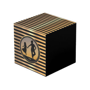 Sparkling Golden Glitter Gradient Happy Mother day Cube