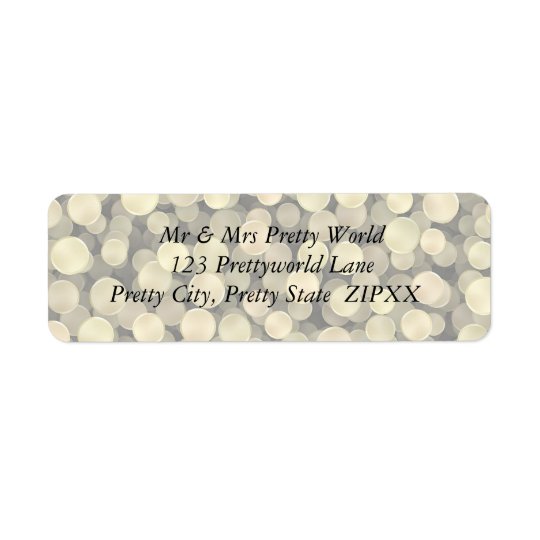 Sparkling Golden Polka Dots Return Address Label