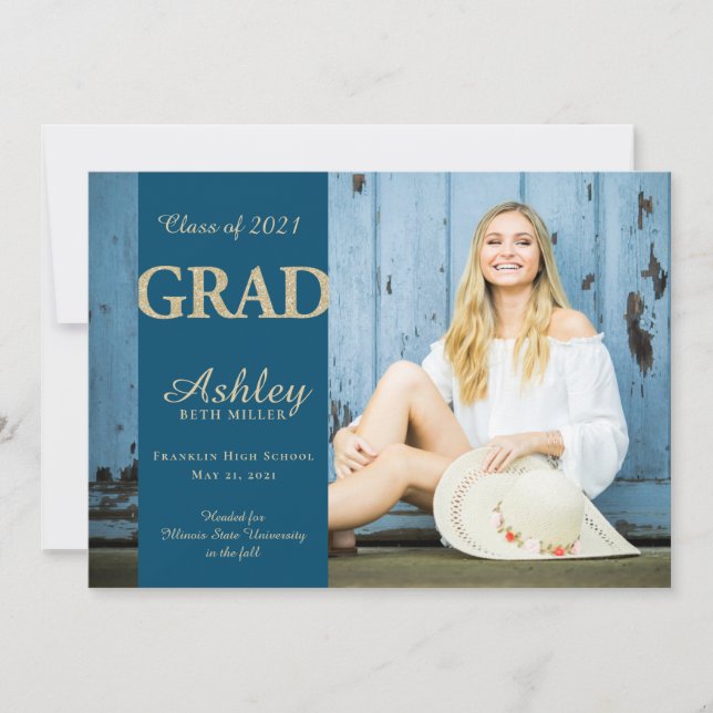 Sparkling Grad Card (Front)