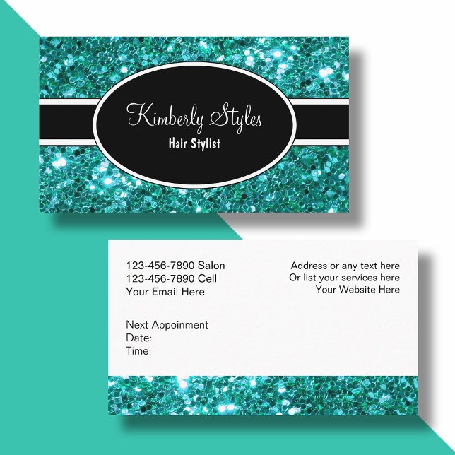 Sparkling Hairdresser Business Cards (Creator Uploaded)