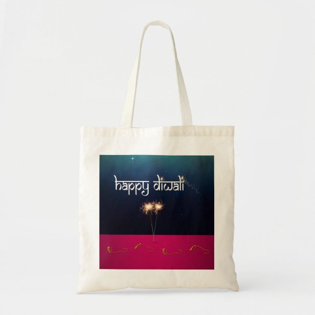 Sparkling Happy Diwali - Budget Tote (Front)