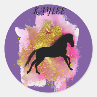SPARKLING HORSE STICKERS PERSONALIZED