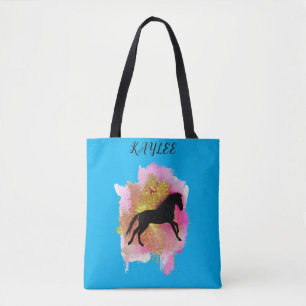 SPARKLING HORSE TOTE BAG PERSONALIZED.