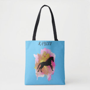 SPARKLING HORSE TOTE BAG PERSONALIZED.