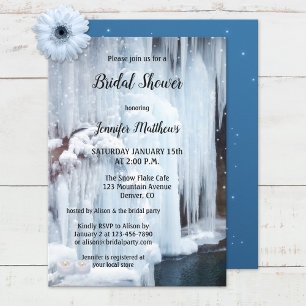 Sparkling Ice Crystals Winter Bridal Shower Invitation