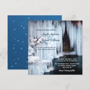 Sparkling Icicles Winter Wedding Invitation