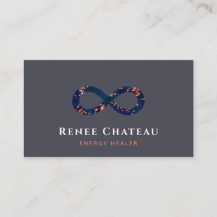 Sparkling Infinity Symbol Energy Healer Business Card