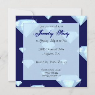Sparkling Jewel Jewellery Party Invitations