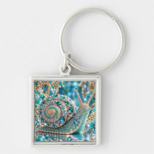 Sparkling Jewel Snail Key Ring