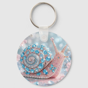 Sparkling Jewel Snail Key Ring