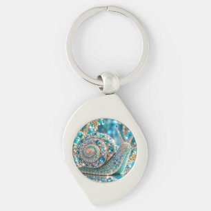 Sparkling Jewel Snail  Key Ring