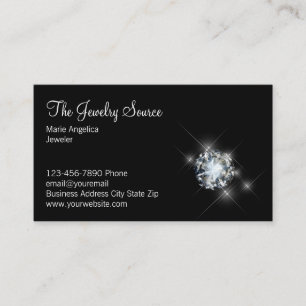 Sparkling Jewellery Classy Business Cards