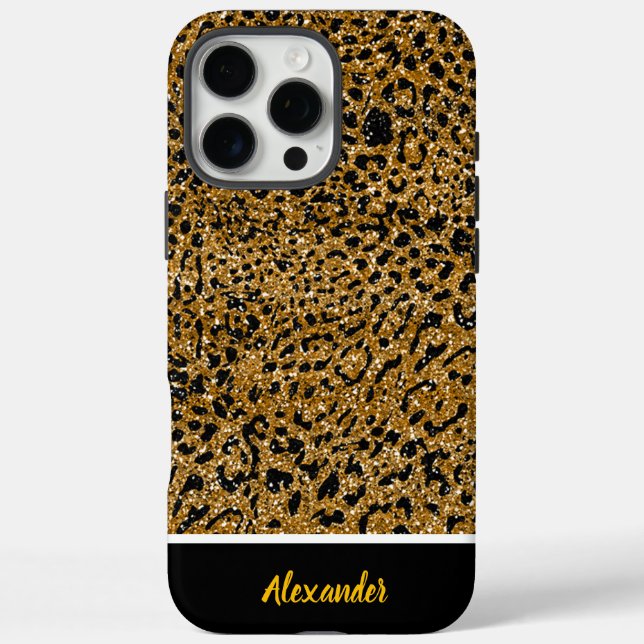 Sparkling leopard print fabric Case-Mate iPhone case (Back)