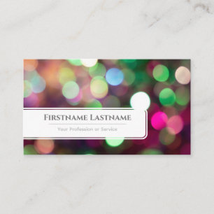 Sparkling lights bokeh professional Event Managers Business Card