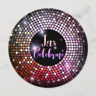 Sparkling Lights Chic Feminine Night Party Invitation