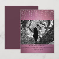 Sparkling Lights Cranberry Photo Save the Date