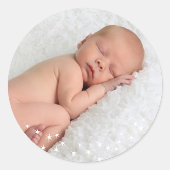 Sparkling Lights Holiday Photo Sticker (Front)