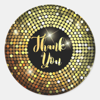Sparkling Lights Modern All-occasion Thank You Classic Round Sticker