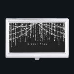 Sparkling Lights on Black Business Card Holder<br><div class="desc">Sparkling Lights on Black Business Card Holder. Customise with any text or leave it blank.</div>