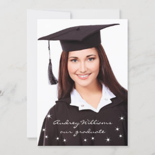 Sparkling Lights Photo Graduation Announcement