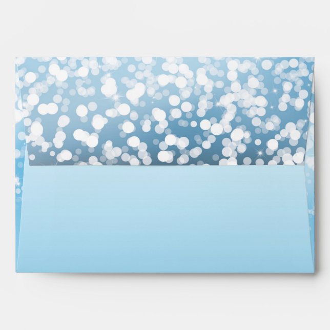 Sparkling Lights Romantic Winter Wonderland Envelope (Back (Top Flap))