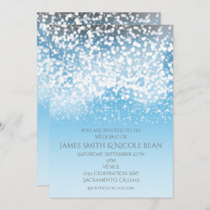 Sparkling Lights Romantic Winter Wonderland Invitation