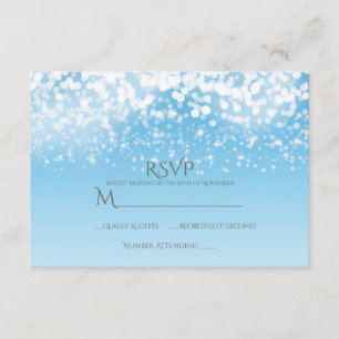 Sparkling Lights Romantic Winter Wonderland RSVP Card