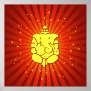 Sparkling Lord Ganesha Poster