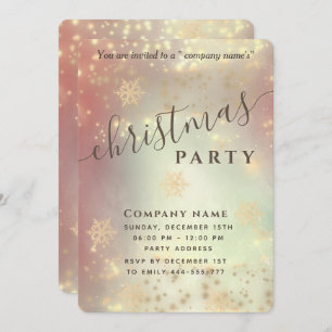 Sparkling luxury corporate Christmas party Invita Invitation