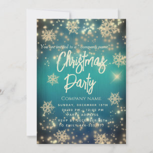 Sparkling luxury corporate Christmas party Invitation