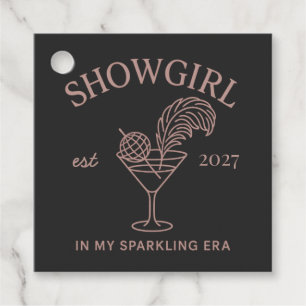 Sparkling Martini Glam Showgirl Era Bachelorette Favour Tags