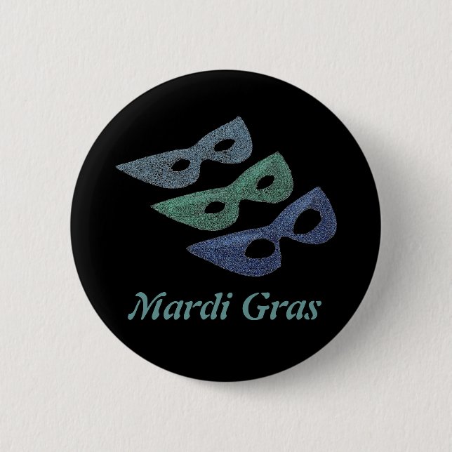 Sparkling Masks - 6 Cm Round Badge (Front)