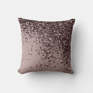 Sparkling Mauve Lady Glitter #4 (Faux Glitter)  Cushion